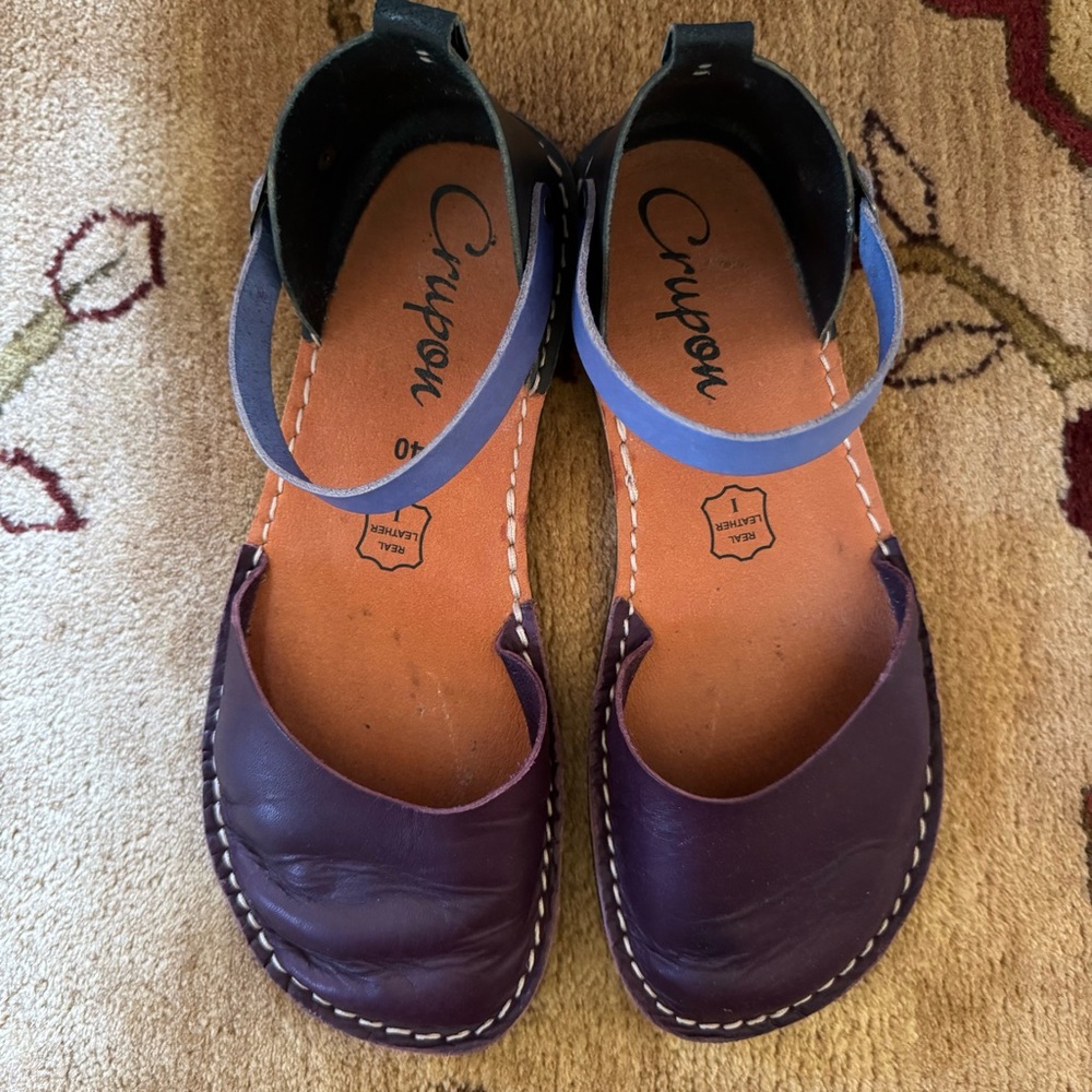 Crupon CUSTOM Trevi Leather Mary Jane-Style Flats EU40 VGUC
